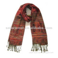 Jacquard ladies woven wool scarf